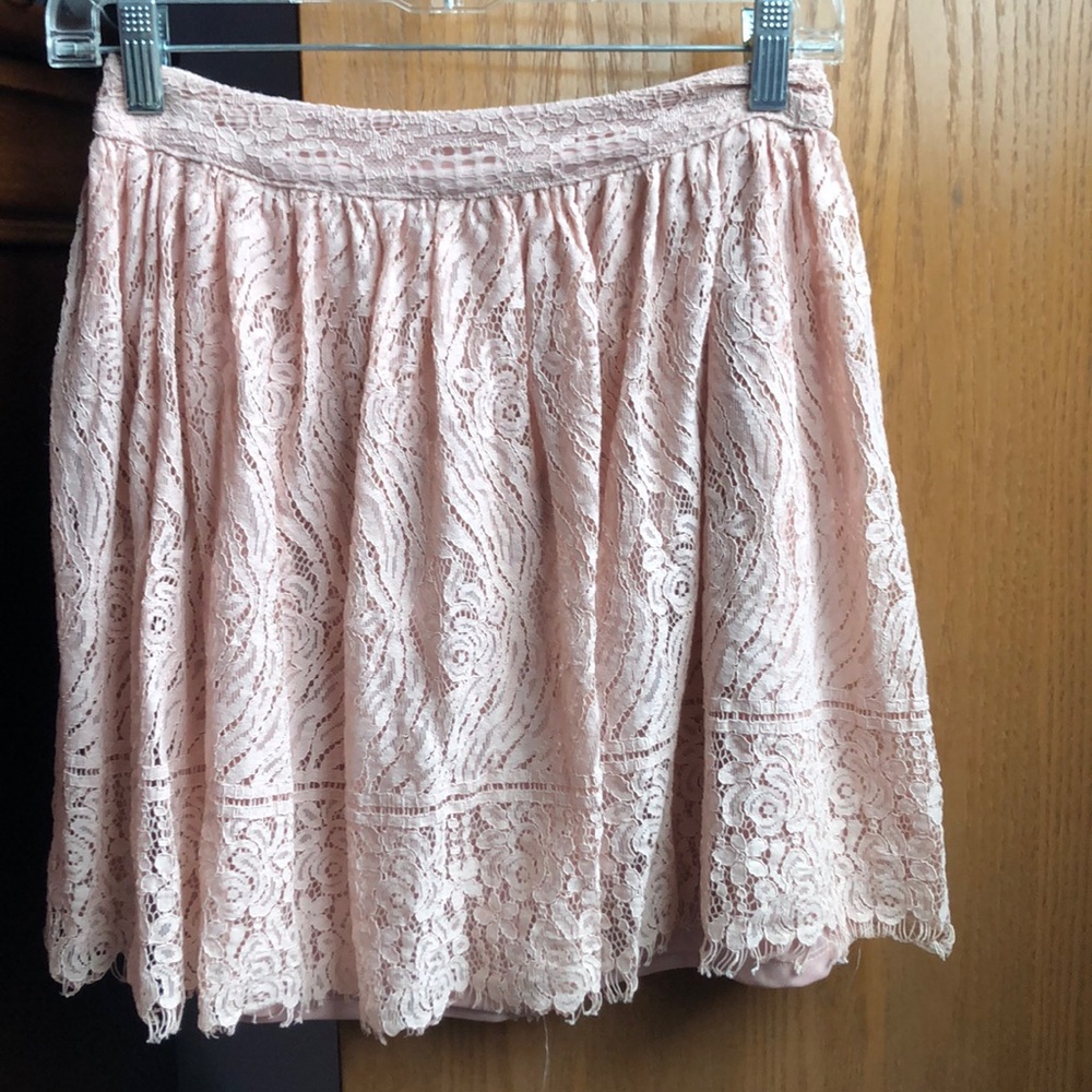 Pastel Pink lace skirt